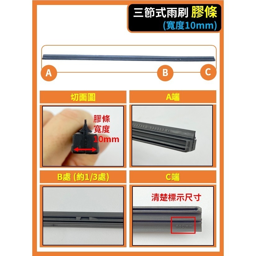 【三節式 替換膠條】28+14吋10mm