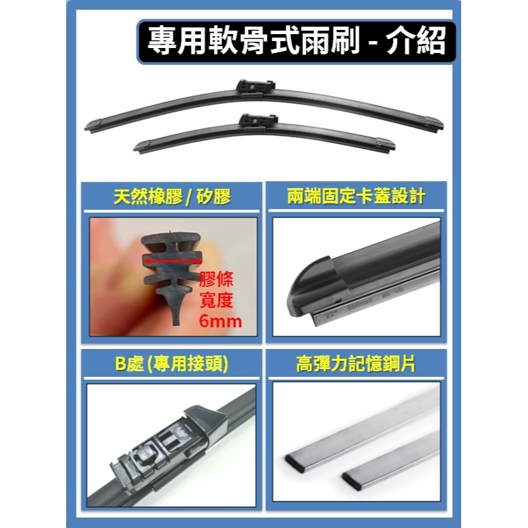 【矽膠雨刷】TOYOTA SIENTA 2代 2016~2024年 26+14吋 【三節式 軟骨式 可超商】-細節圖4