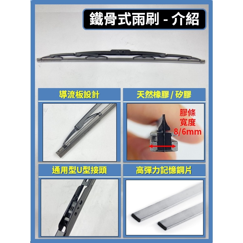 【矽膠雨刷】TOYOTA 小鴨 YARIS 2~2.5代 2006~2014年 24+14吋【三節 軟骨 鐵骨式雨刷】-細節圖8