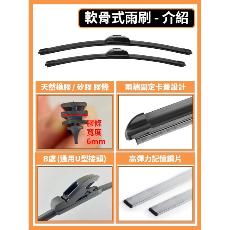 【矽膠雨刷】HONDA CRV 5~5.5代 2017~2023年 26+16吋 【軟骨式雨刷 可超商】後雨刷雨刷膠條-細節圖7