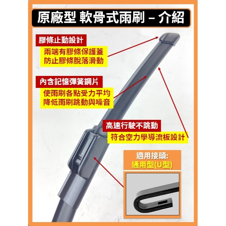 【矽膠雨刷】HONDA HRV 2代 2015~2022年 26+16吋 【軟骨式雨刷 可超商】後雨刷 雨刷膠條-細節圖5