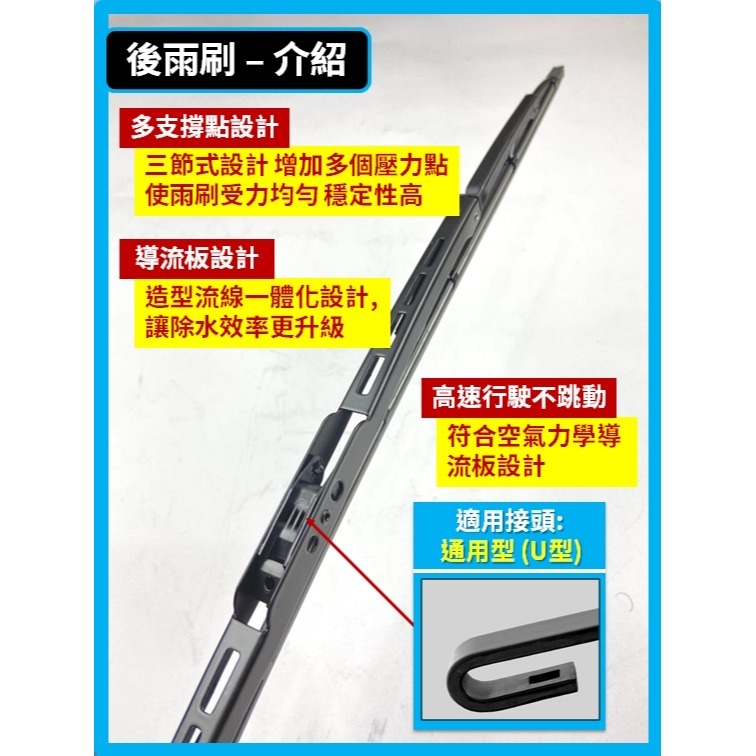 【矽膠雨刷】現代 Santa Fe ix45 山土匪 1代 2002~2005年 22+20吋【三節式 軟骨式可超商】-規格圖10