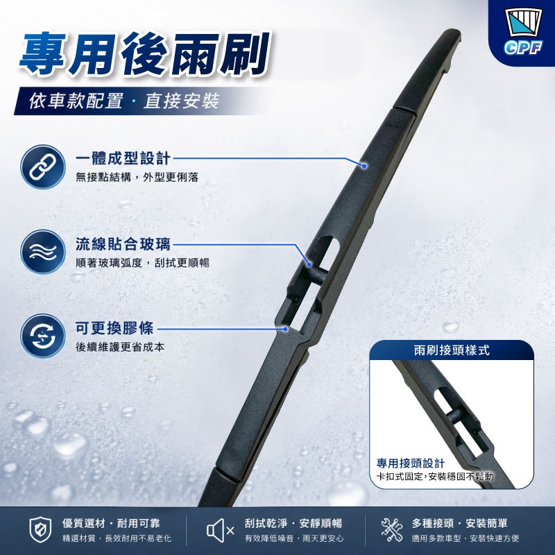 【CPF 矽膠雨刷】現代 Santa Fe ix45 山土匪 4代 2019~24年 26+16吋【三節式 軟骨式】-規格圖9