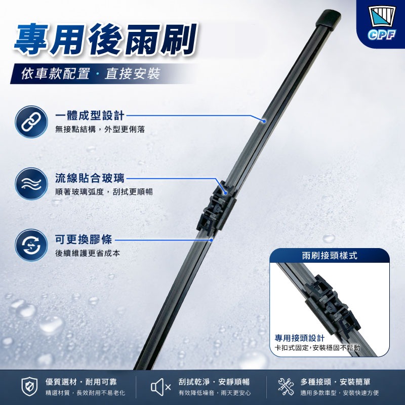 【CPF 矽膠雨刷】BMW F44 2系列 1代 2020~2025年 26+17吋【專用軟骨式雨刷】 服貼不跳動-規格圖8