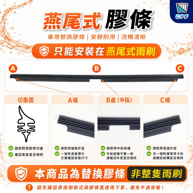 【CPF 矽膠雨刷】BMW G42 / U06 2系列 2代 2022~25年 24+19吋 26+17吋【軟骨式】-規格圖11