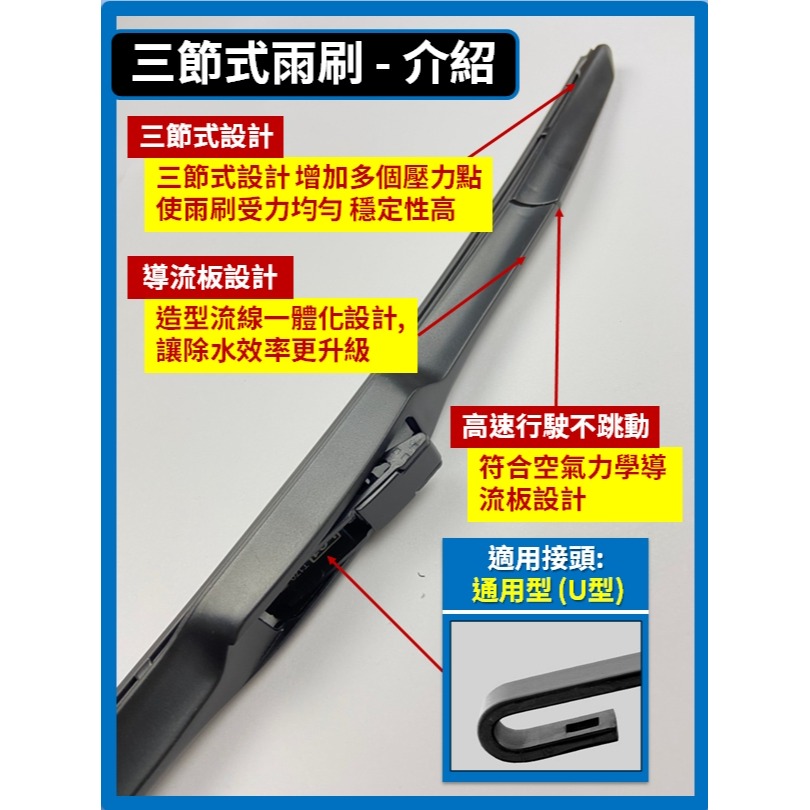 【矽膠雨刷】BMW E36 3系列 3代 1990~1998年 21+20吋 三節式雨刷 軟骨式雨刷-細節圖5