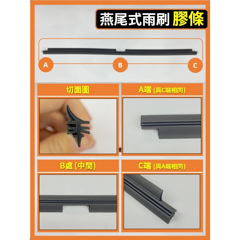 【矽膠雨刷】BMW 3系列 F30 F31 F34 F35 2012~2019年 24+19吋 專用軟骨式雨刷-規格圖8