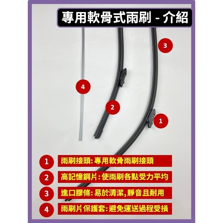【矽膠雨刷】SUBARU CROSSTREK 2023~2026年 26+16吋 專用軟骨式雨刷-細節圖6