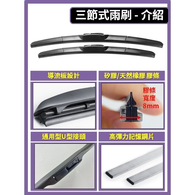 【矽膠雨刷】SUBARU LEVORG 1代 2015~2021年 26+16吋【三節式雨刷】【軟骨式雨刷】-細節圖4