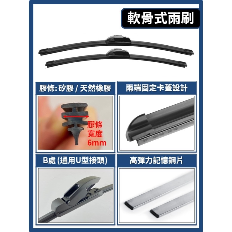 【矽膠雨刷】LUXGEN S3 2015~2020年 22+17吋 【三節式雨刷 軟骨式雨刷 皆可超商】-細節圖7