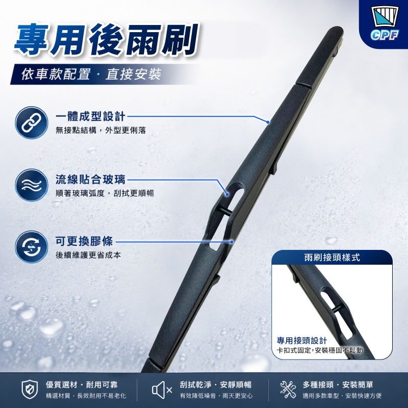 【CPF 矽膠雨刷】FORD FOCUS MK3~3.5 2012~2019年 28+28吋 【專用軟骨式雨刷】好安裝-規格圖11