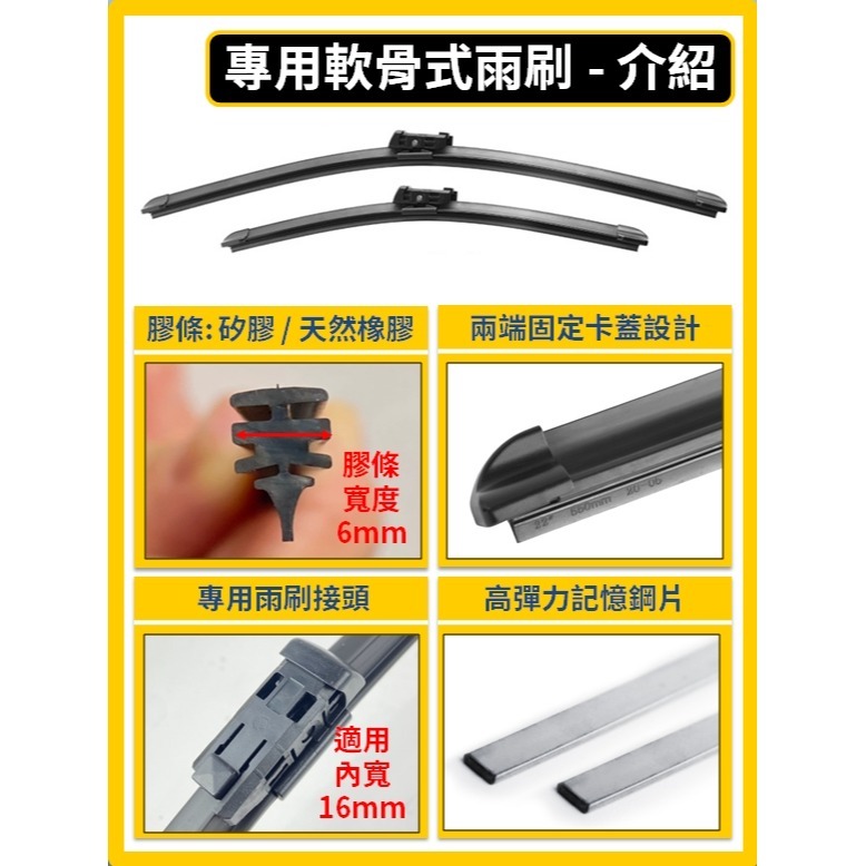 【矽膠雨刷】VW T-ROC 1代 2018~2025年 26+20吋 專用軟骨式雨刷【宅配 超商 皆可寄送】TROC-細節圖4