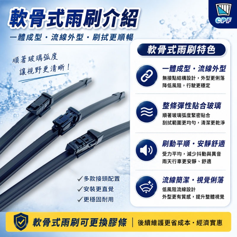 【CPF 矽膠雨刷】VW 福斯 POLO 5代 2010~2017年 24+16吋 【專用軟骨式雨刷】服貼不跳動 清晰-細節圖5