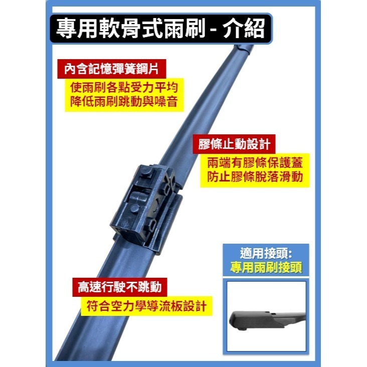 【矽膠雨刷】BENZ 賓士 A-Class 4代 (W177) 2018~2026年 24+20吋 專用軟骨式雨刷-規格圖7