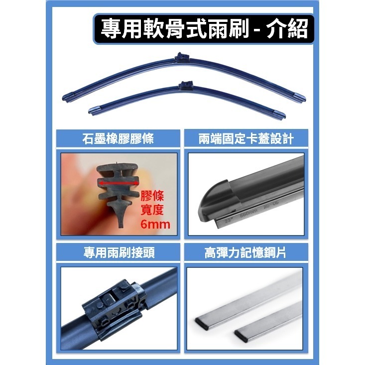 【矽膠雨刷】BENZ 賓士 GLA 2代 (H247) 2020~2026年 26+19吋 專用軟骨式雨刷-細節圖4