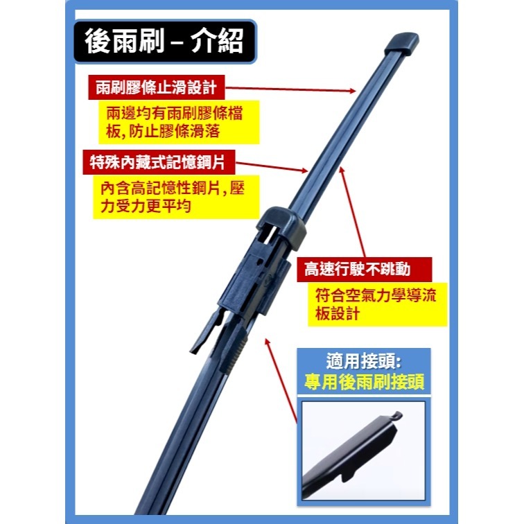 【矽膠雨刷】BENZ 賓士 GLC 1代 (X253) 2015~2022年 22+22吋 專用軟骨式雨刷-規格圖7