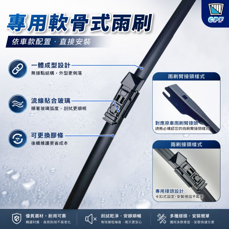 【CPF 矽膠雨刷】LEXUS LM車系 1~2代 2020~2026年 30+14吋 28+14吋【專用軟骨式】-細節圖4