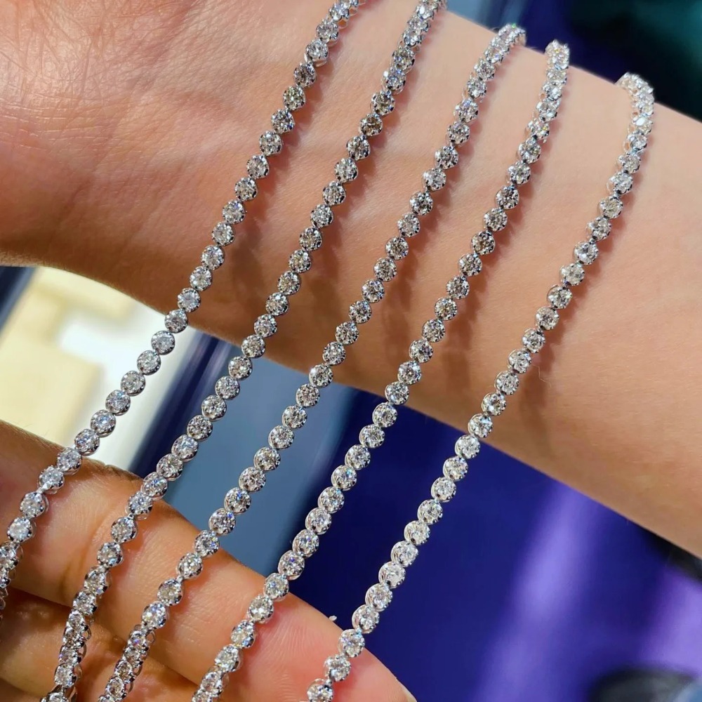 兩克拉天然真鑽手鍊-細節圖2