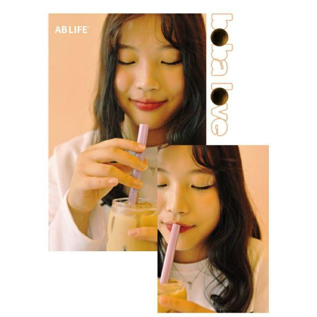 【薇娜韓妝】韓國生活雜貨 AB LIFE 珍珠奶茶專用 手搖飲專用 矽膠吸管環保吸管(單隻入)-細節圖6