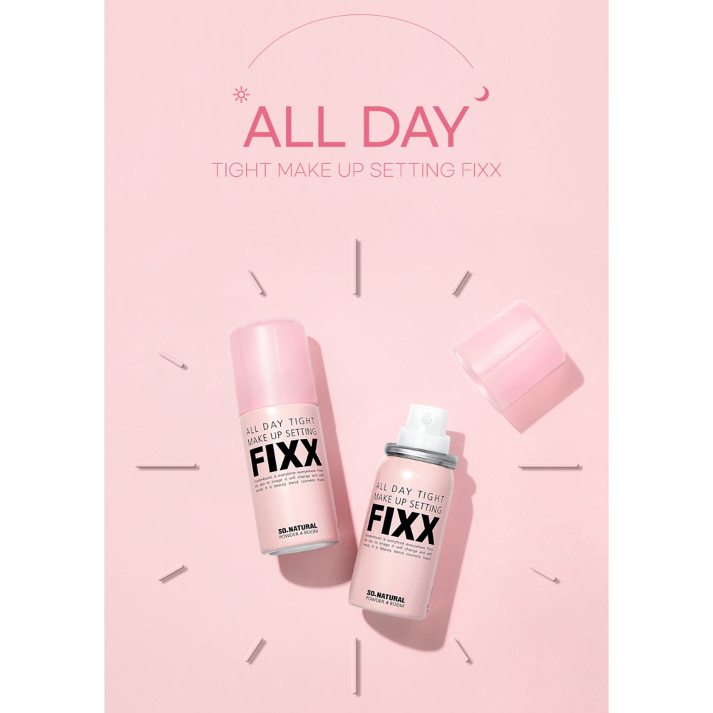 韓國 SO NATURAL FIXX 定妝噴霧 35ml 粉瓶 控油持妝噴霧 隨身瓶-細節圖2