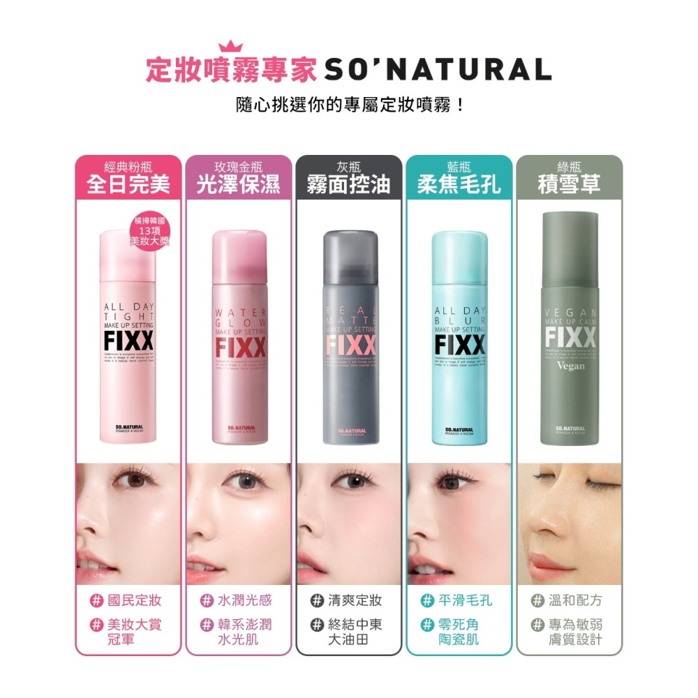 韓國 SO NATURAL FIXX 定妝噴霧 35ml 粉瓶 控油持妝噴霧 隨身瓶-細節圖5