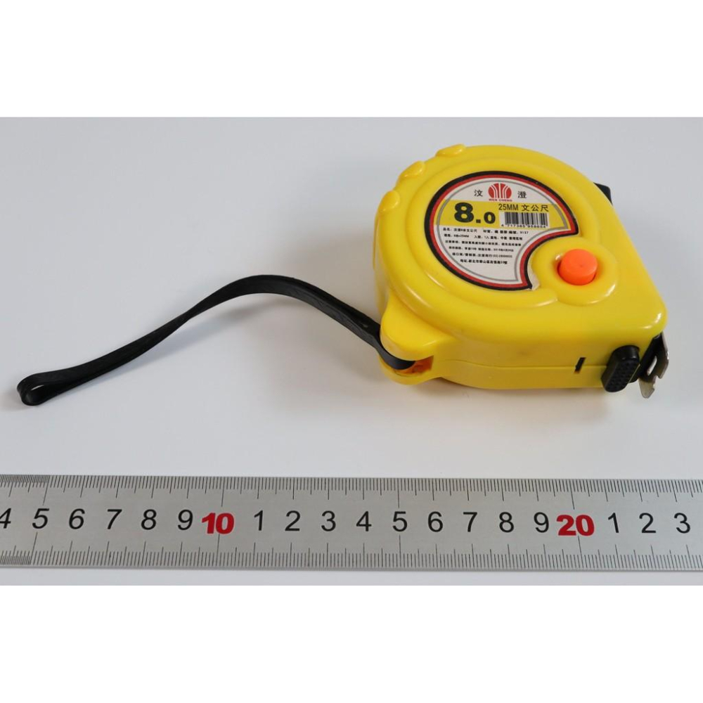 阿事的店~9137 8米×25mm文公尺 魯班尺 捲尺 測量尺 紅字卷尺-細節圖2