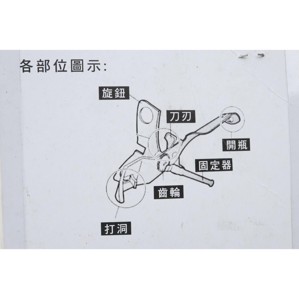 阿事的店~31B C8438179 御膳坊三用旋轉開罐器 開瓶器 開孔器 打洞器-細節圖2