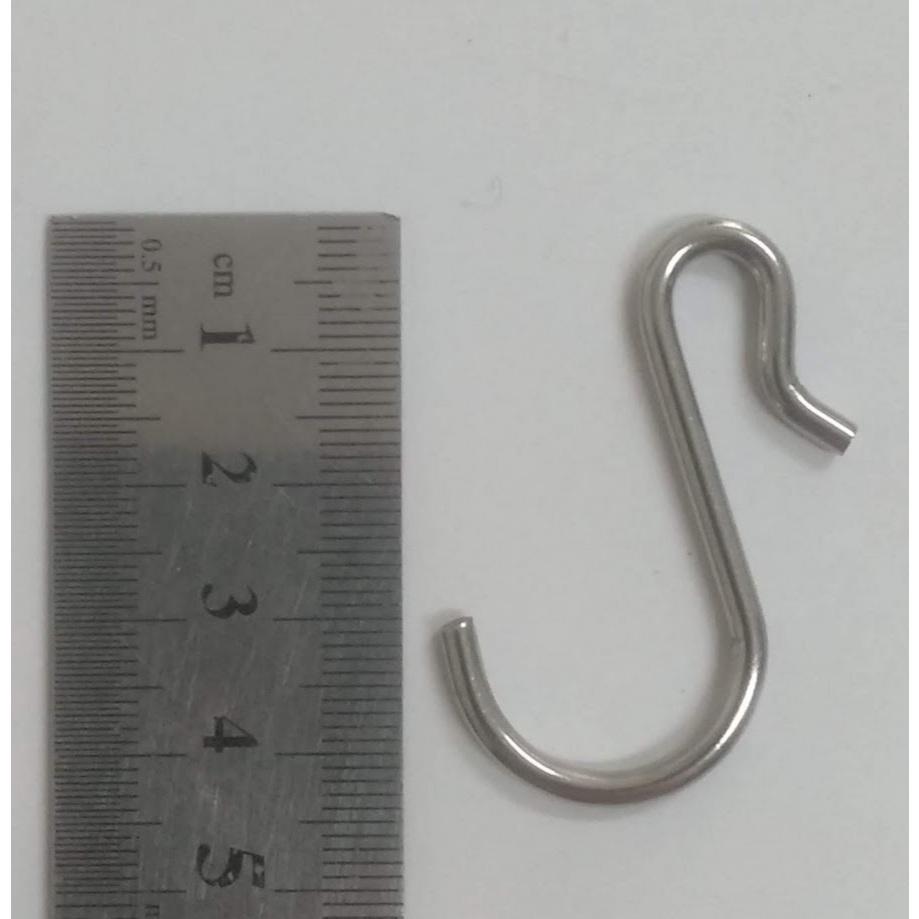 玲瓏小舖【台灣製造 304小鴨頭不鏽鋼S型掛勾(S)7入】不鏽鋼S掛鉤 不銹鋼掛勾 衣帽掛鉤 廚房掛勾 鐵鉤 掛鉤-細節圖2