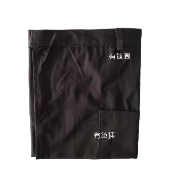 玲瓏小鋪 23C【薇特短裙 單層不防水 黑色】半身圍裙 半截圍裙 工作服 圍裙 咖啡 簡餐 烘培 輕食-細節圖4