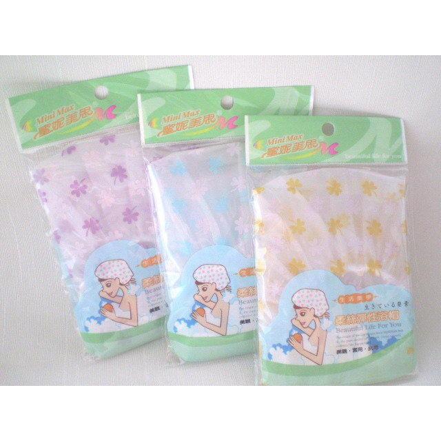 玲瓏小舖12D【蜜妮美思柔絲彈性浴帽 台灣製】彈性浴帽 浴帽 柔絲浴帽 鬆緊帶 實用 防霉 洗澡用-細節圖2