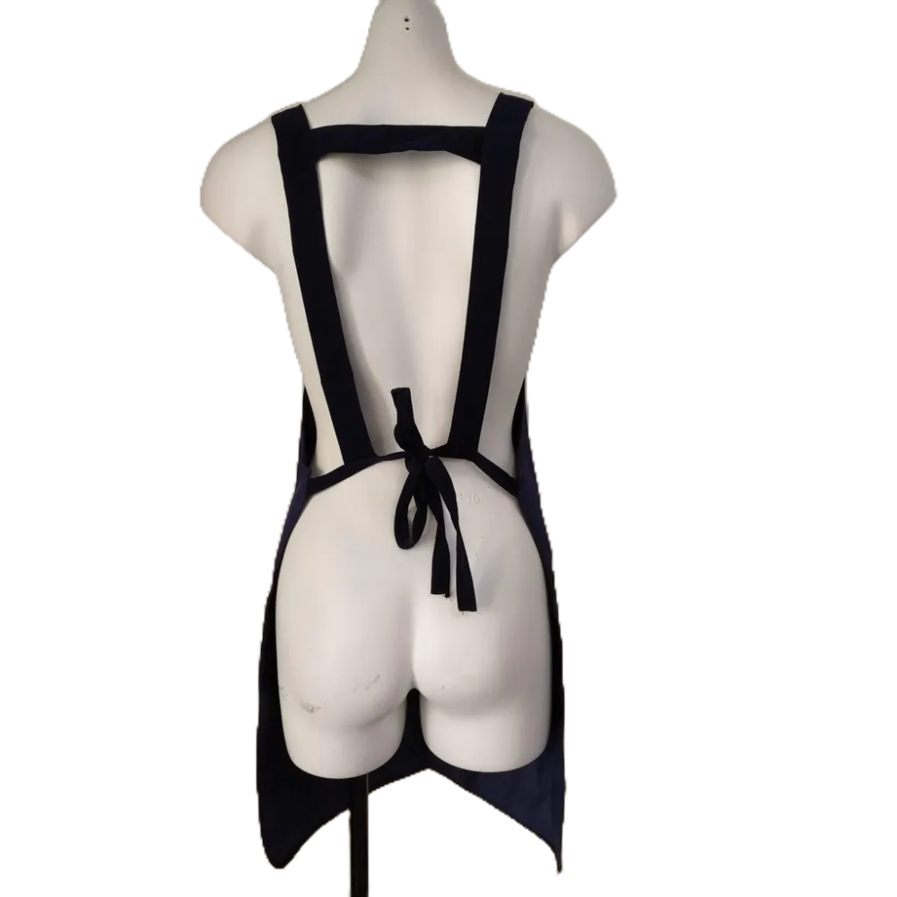 玲瓏小舖【日式全防水四口袋圍裙 短版 】PVC 四口袋圍裙 防水圍裙 短版圍裙 配色圍裙 H型綁帶圍裙 工作服 素色-細節圖2