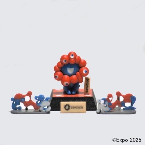 日本 大阪 關西萬博 吉祥物 脈脈迎賓模型 脈脈3款姿勢模型-細節圖3