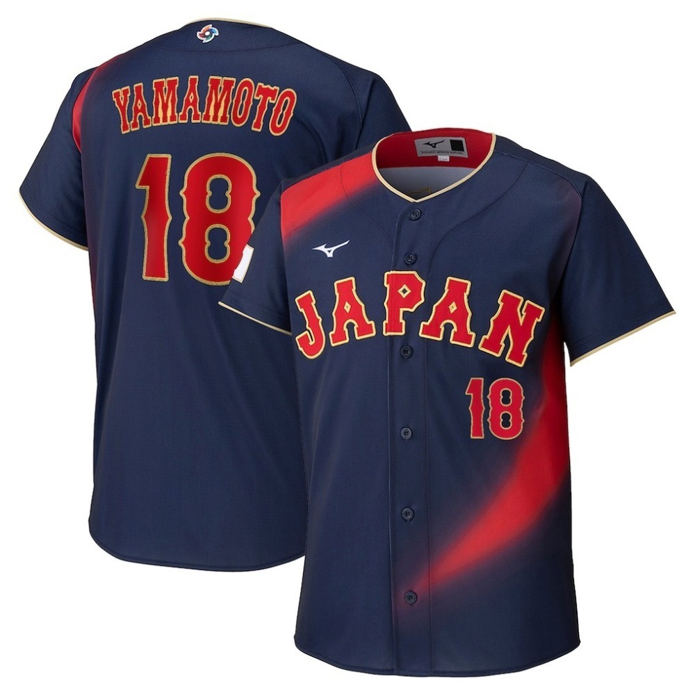 日本武士隊 2026 WBC 經典賽 球迷版球衣 主場白 客場藍 球衣 （16大谷、18山本）-規格圖4