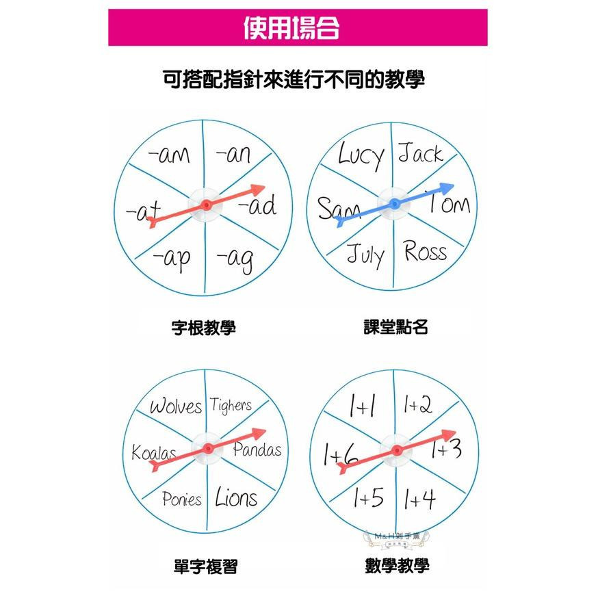 【M&H剁手黨】(現貨) 🎯 兒童教具 吸盤 旋轉指針 教具 派對 六色-細節圖3