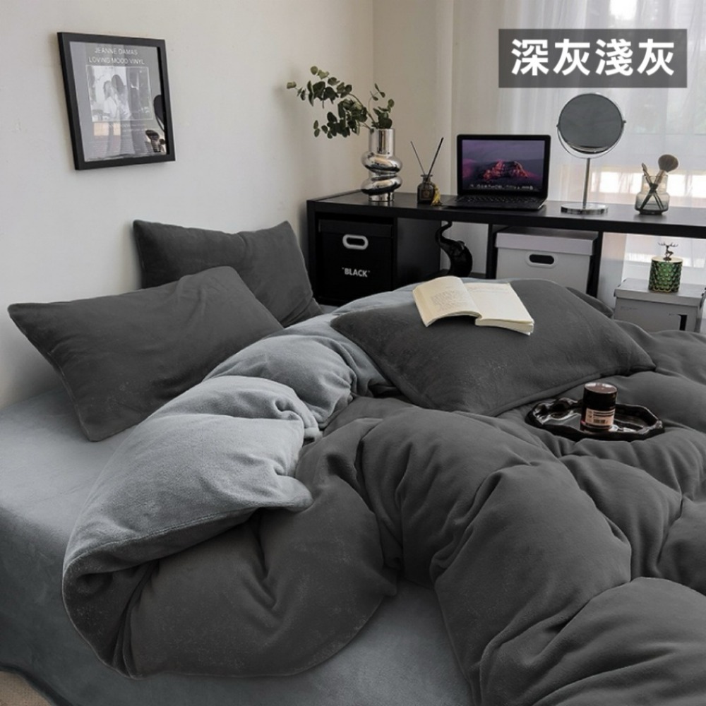 牛奶絨軟呼呼床包四件套-規格圖11