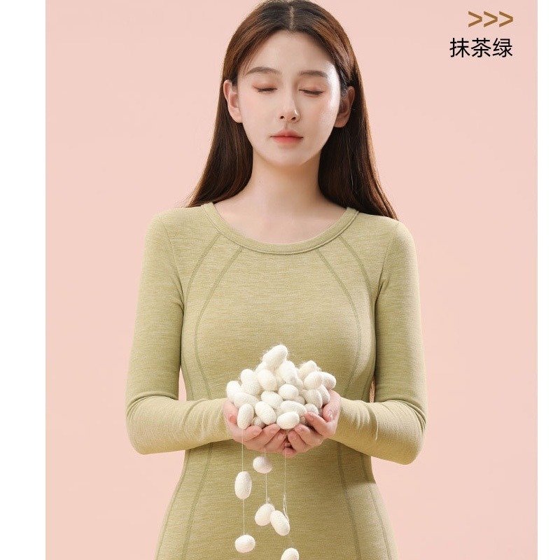 羊毛蠶絲保暖上衣+褲 德絨套裝-規格圖6