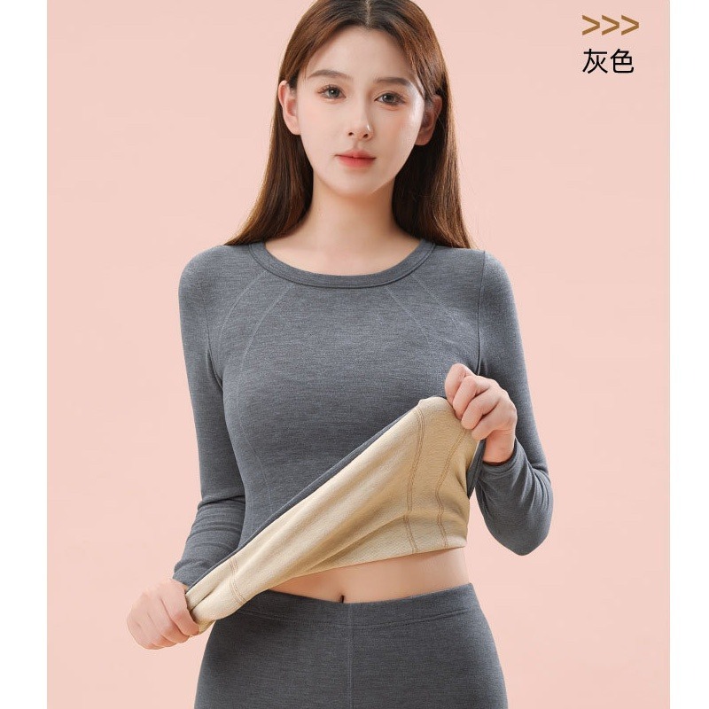 羊毛蠶絲保暖上衣+褲 德絨套裝-規格圖6