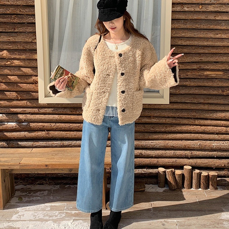 蕾絲邊拼接針織衫-細節圖5