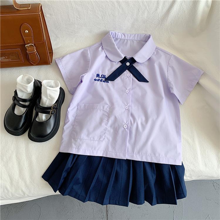 《童伶寶貝》XA040-泰式學院娃娃領襯衫 女童百褶裙 校服(初戀那件小事)-細節圖8