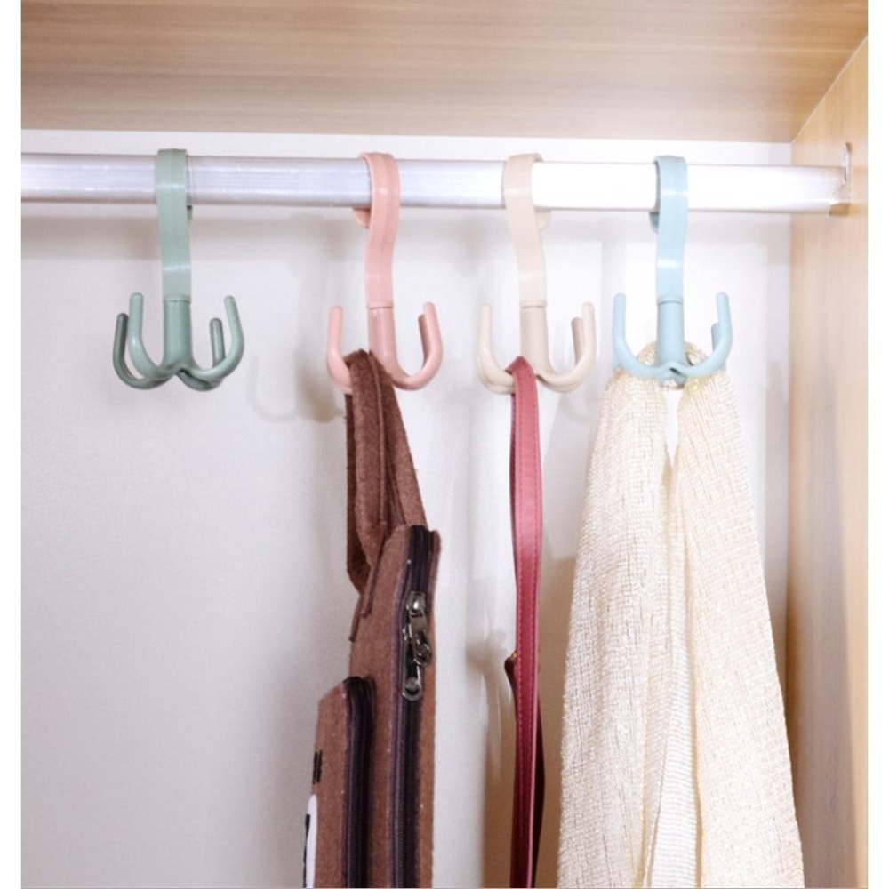 現貨🌸 四爪萬用掛勾 360度旋轉掛勾 包包收納掛勾 免釘掛勾 衣架 掛勾 掛鉤 無痕掛勾 無痕掛鉤 四爪掛鉤-細節圖2