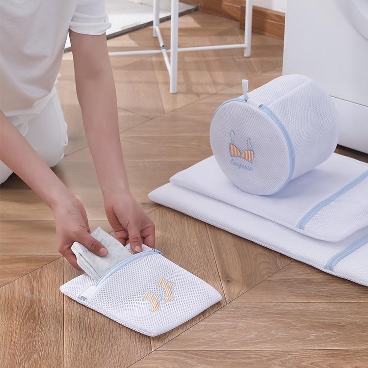 附發票🌸【三層加厚洗衣袋 白色夢幻藍】 洗衣袋 內衣洗衣袋 衣物袋 髒衣袋 洗衣袋加厚 加厚洗衣網 洗內衣袋 旅行收納袋-細節圖2