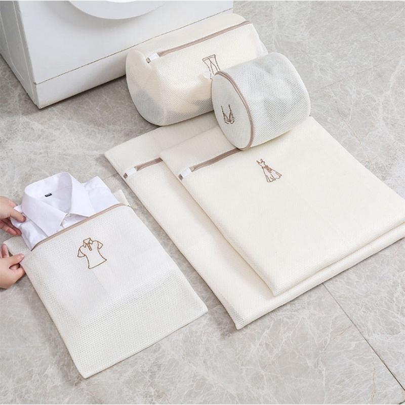 附發票🌸【加厚雙層洗衣袋 米色】 洗衣袋 內衣洗衣袋 衣物袋 髒衣袋 洗衣袋加厚 加厚洗衣網 洗內衣袋 旅行收納袋-細節圖3