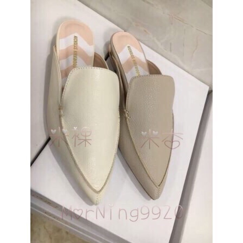 韓。手工訂製 真皮尖頭穆勒鞋 包頭平底涼拖女鞋 此版偏小 34- 43訂製款  穆勒  穆勒拖鞋 超級好穿好走平底鞋-細節圖2