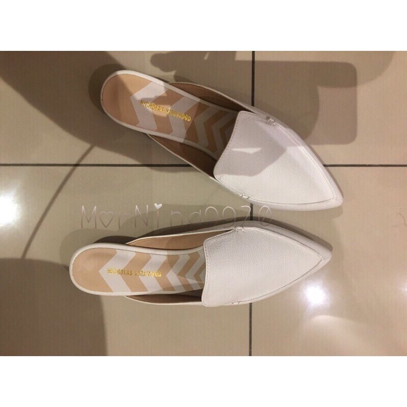 韓。手工訂製 真皮尖頭穆勒鞋 包頭平底涼拖女鞋 此版偏小 34- 43訂製款  穆勒  穆勒拖鞋 超級好穿好走平底鞋-細節圖8