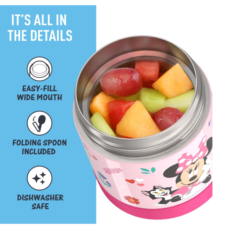 ♦️隔日出貨♦️🩷膳魔師 THERMOS-快樂俏媽咪可愛米妮副食品保溫瓶🩷美國原裝進口-細節圖2