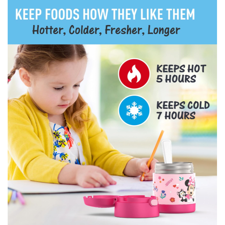 ♦️隔日出貨♦️🩷膳魔師 THERMOS-快樂俏媽咪可愛米妮副食品保溫瓶🩷美國原裝進口-細節圖4