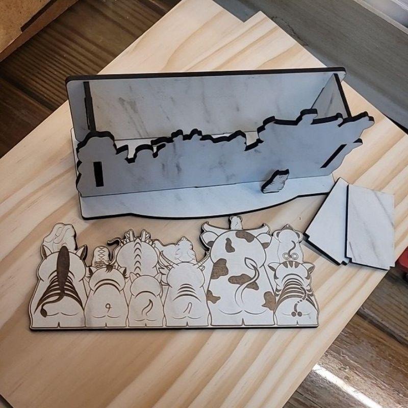 12生肖造型_筆筒_便條紙座_木質-DIY-（買二送一）-細節圖2