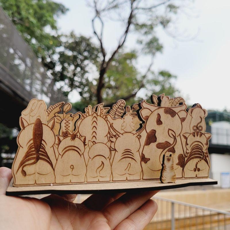 12生肖造型_筆筒_便條紙座_木質-DIY-（買二送一）-細節圖3