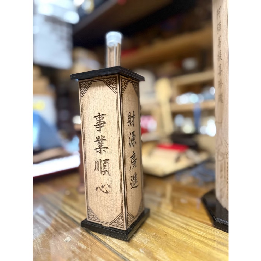 香桶＿宗教用品＿尺三 尺六貢香_四角-客製化_雷雕-細節圖3
