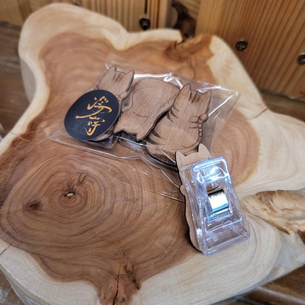 文件夾/貓咪造型/木夾/透明夾/別針文具用品-細節圖2